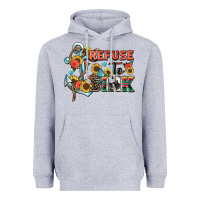Heather Grey refuse to sink Heavyweight Hoodie - Zillion Design Studio