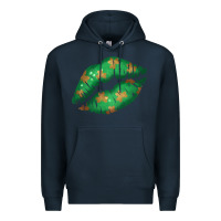 Navy St. Patrick's Day Lip Premium Hoodie - Jasminsmagicworld