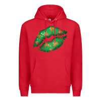 Red St. Patrick's Day Lip Premium Hoodie - Jasminsmagicworld