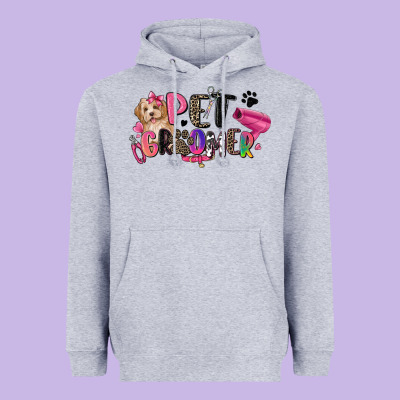 Pet Groomer Heavyweight Hoodie Designed By Zillion Design Studio