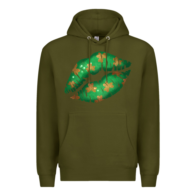 St. Patrick's Day Lip Premium Hoodie by Jasminsmagicworld | Teevron