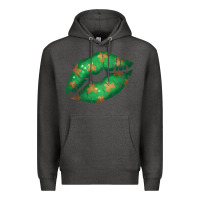 Charcoal Heather St. Patrick's Day Lip Premium Hoodie - Jasminsmagicworld