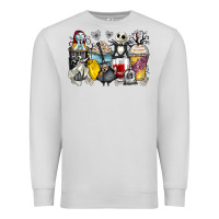 Cartoon Characters Coffee Cups Premium Sweatshirt | Teevron