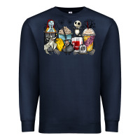 Navy cartoon characters coffee cups Premium Sweatshirt - Zillion Design Studio
