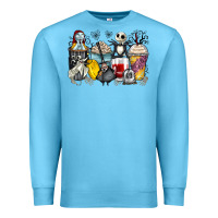 Ocean Blue cartoon characters coffee cups Premium Sweatshirt - Zillion Design Studio