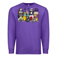 Purple cartoon characters coffee cups Premium Sweatshirt - Zillion Design Studio