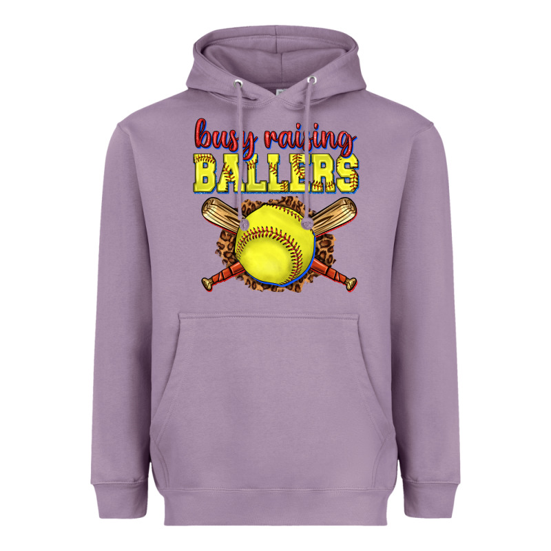 Busy Raising Ballers Softball Heavyweight Hoodie by texasbilliewilder | Teevron