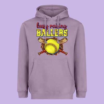 Heavyweight Hoodie busy raising ballers softball