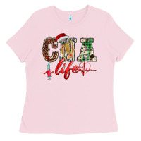 Bubblegum Pink christmas certified nurse  assistant life Ladies Tee - BarkalooDesign