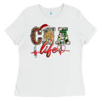 White christmas certified nurse  assistant life Ladies Tee - BarkalooDesign