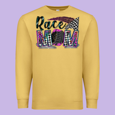 Race Mom Premium Sweatshirt Designed By Zillion Design Studio