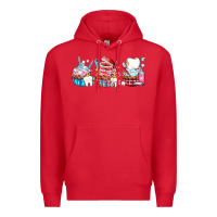 Red dental cupcakes Premium Hoodie - AdoDesignShop