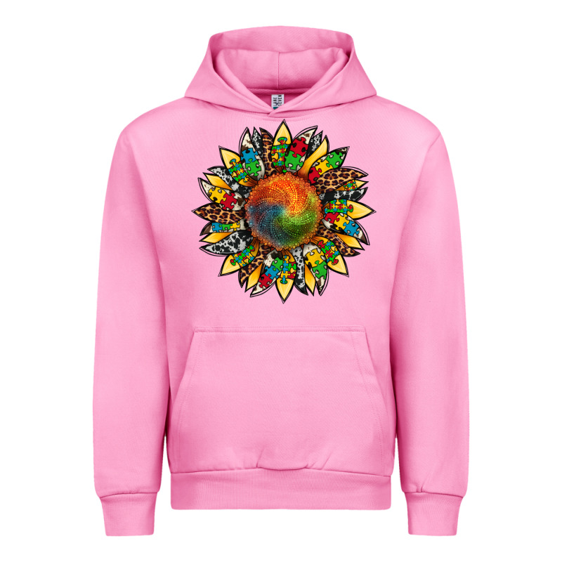 Autism Awareness Cowhide Leopard Sunflower Urban Hoodie by Artiststas | Teevron