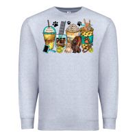 Heather Grey pet groomer coffee cups Premium Sweatshirt - Zillion Design Studio