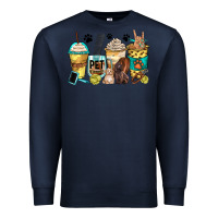 Navy pet groomer coffee cups Premium Sweatshirt - Zillion Design Studio