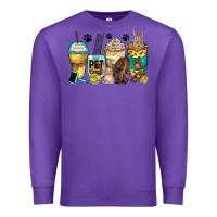 Purple pet groomer coffee cups Premium Sweatshirt - Zillion Design Studio