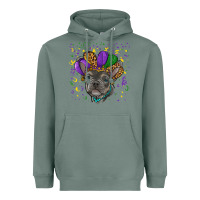 Sage mardi gras french bulldog Heavyweight Hoodie - RanaPortraitStore