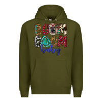 Army Green boom boom baby Premium Hoodie - Artiststas