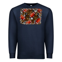 Navy christmas football Premium Sweatshirt - RanaPortraitStore