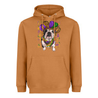 Meerkat Mardi gras hat  english bulldog Heavyweight Hoodie - RanaPortraitStore