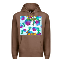 Chestnut seahorse and sea shell seamless pattern Premium Hoodie - BundleAndBundleShop