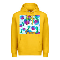 Lemon seahorse and sea shell seamless pattern Premium Hoodie - BundleAndBundleShop