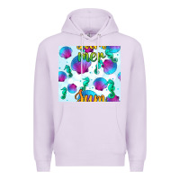 Lilac seahorse and sea shell seamless pattern Premium Hoodie - BundleAndBundleShop