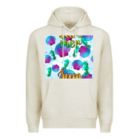 Oatmeal Heather seahorse and sea shell seamless pattern Premium Hoodie - BundleAndBundleShop