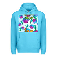Ocean Blue seahorse and sea shell seamless pattern Premium Hoodie - BundleAndBundleShop