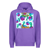 Purple seahorse and sea shell seamless pattern Premium Hoodie - BundleAndBundleShop