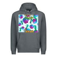 Rock seahorse and sea shell seamless pattern Premium Hoodie - BundleAndBundleShop