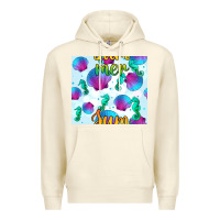 Sandshell seahorse and sea shell seamless pattern Premium Hoodie - BundleAndBundleShop
