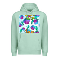 Seafoam seahorse and sea shell seamless pattern Premium Hoodie - BundleAndBundleShop