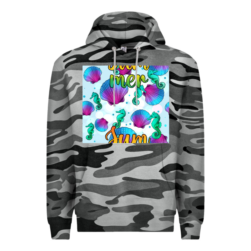 Seahorse And Sea Shell Seamless Pattern Premium Hoodie by BundleAndBundleShop | Teevron