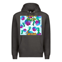 Smoke seahorse and sea shell seamless pattern Premium Hoodie - BundleAndBundleShop