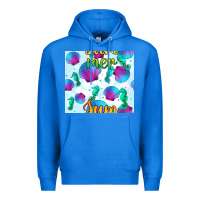 True Royal seahorse and sea shell seamless pattern Premium Hoodie - BundleAndBundleShop