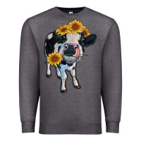 Charcoal Heather heifer cow Premium Sweatshirt - RanaPortraitStore