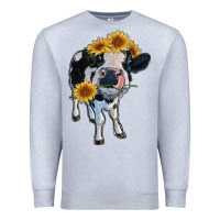Heather Grey heifer cow Premium Sweatshirt - RanaPortraitStore