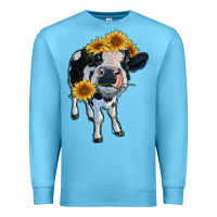 Ocean Blue heifer cow Premium Sweatshirt - RanaPortraitStore