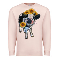 Pale Pink heifer cow Premium Sweatshirt - RanaPortraitStore