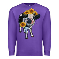 Purple heifer cow Premium Sweatshirt - RanaPortraitStore