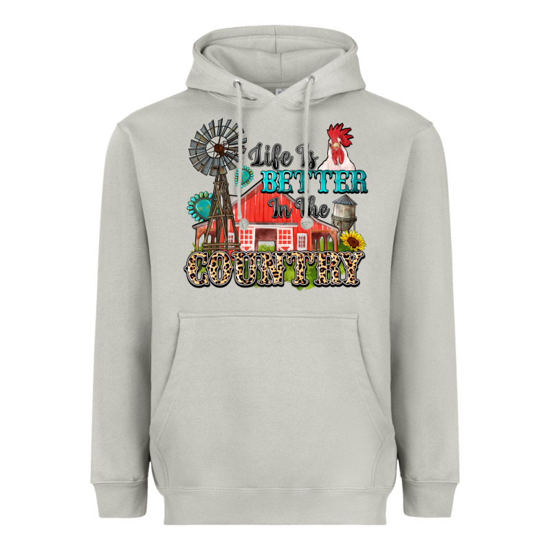 Life Is Better In The Country Heavyweight Hoodie by Zillion Design Studio | Teevron