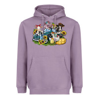 Lavender farm animals truck Heavyweight Hoodie - Zillion Design Studio