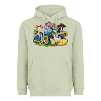 Matcha farm animals truck Heavyweight Hoodie - Zillion Design Studio