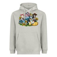 Moon Dust farm animals truck Heavyweight Hoodie - Zillion Design Studio