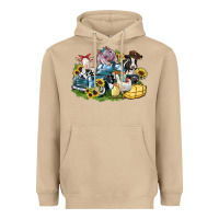 Mushroom farm animals truck Heavyweight Hoodie - Zillion Design Studio