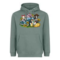 Sage farm animals truck Heavyweight Hoodie - Zillion Design Studio
