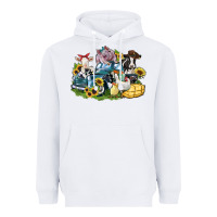 White farm animals truck Heavyweight Hoodie - Zillion Design Studio