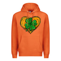 Carrot St. Patrick's Day Heart with Shamrock Premium Hoodie - Jasminsmagicworld