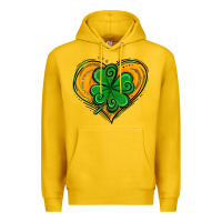 Lemon St. Patrick's Day Heart with Shamrock Premium Hoodie - Jasminsmagicworld